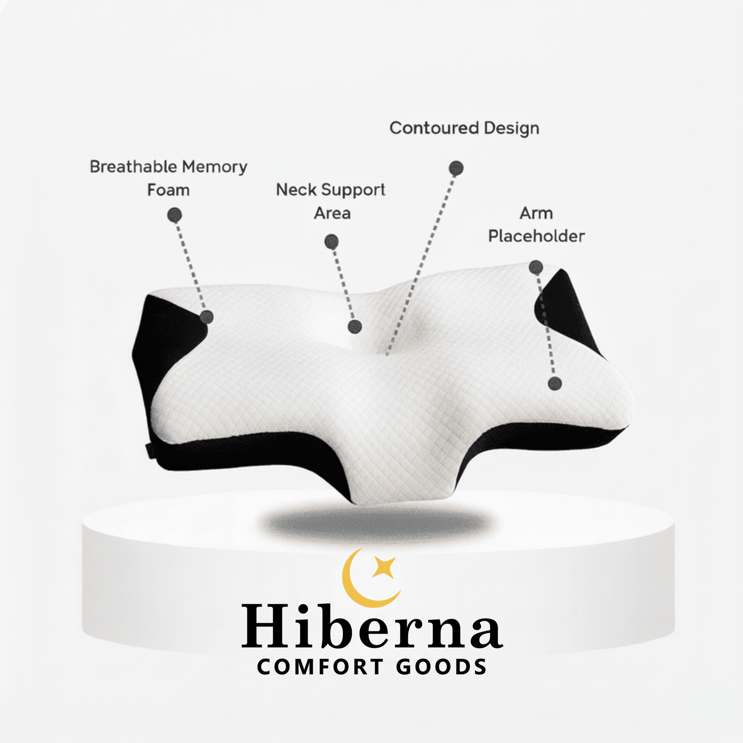 DeepRest® Ergonomic Cooling Memory Foam Neck Pillow